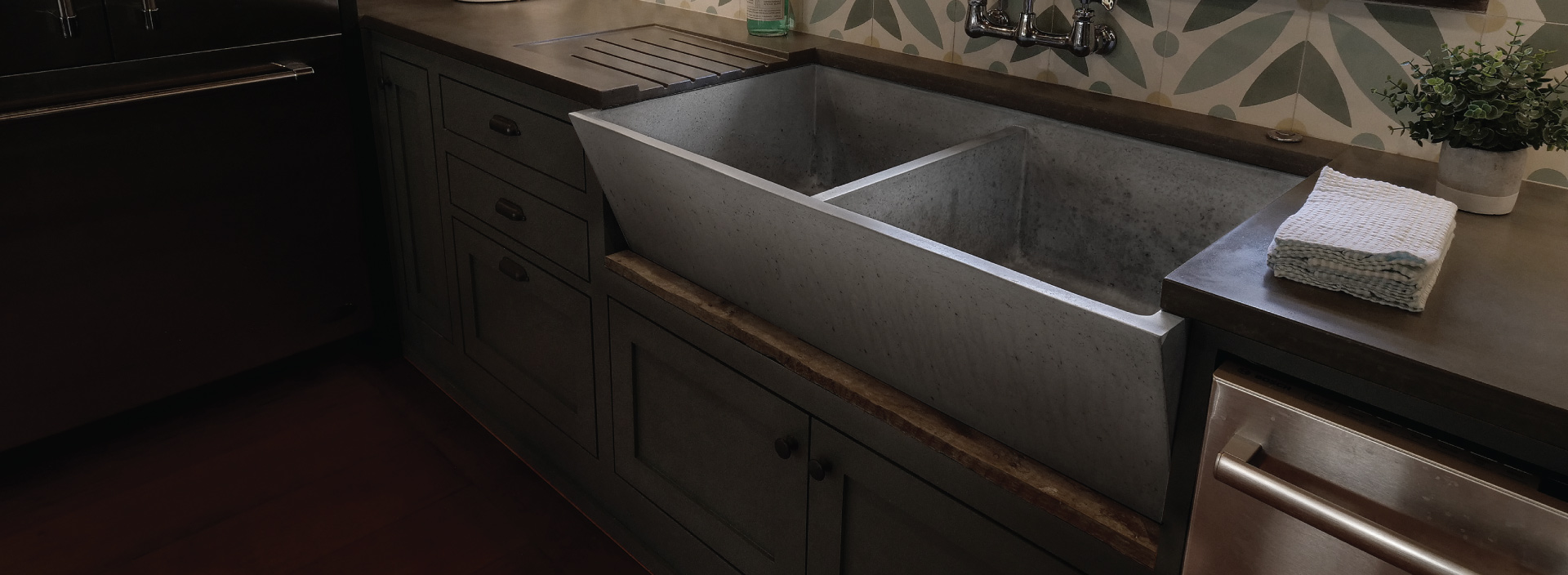 Concrete Washtub Sink